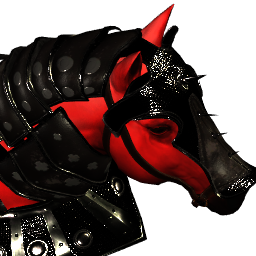 Cheval Armuré (Rouge)
